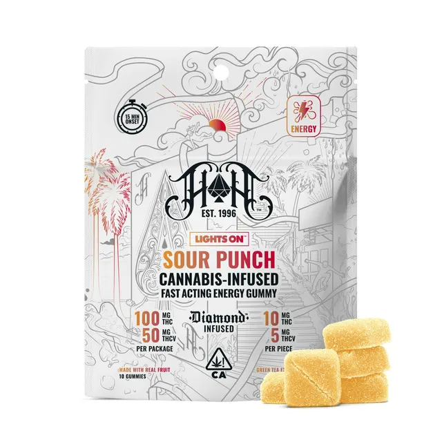 Sour Punch | Sativa - Fast-Acting Energy Gummies - 100mg THC