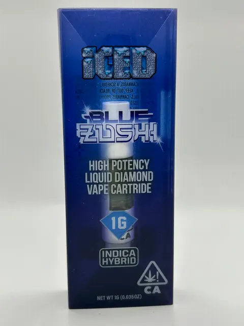 Iced Blue Zushi Indica Hybrid Cartridge 1g