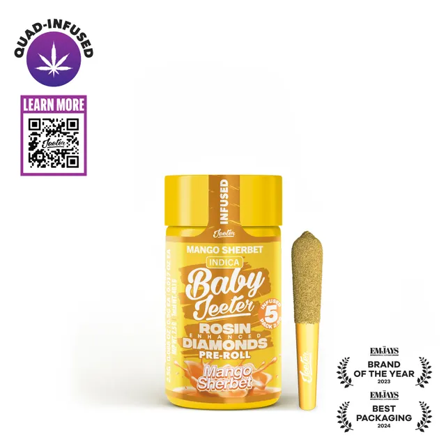 Jeeter - Quad Infused Baby Prerolls 5pk - Mango Sherbet (I) (2.5g)