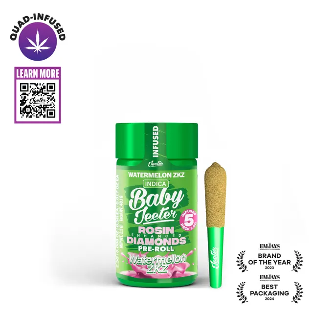 Jeeter - Quad Infused Baby Prerolls 5pk - Watermelon ZKZ (I) (2.5g)