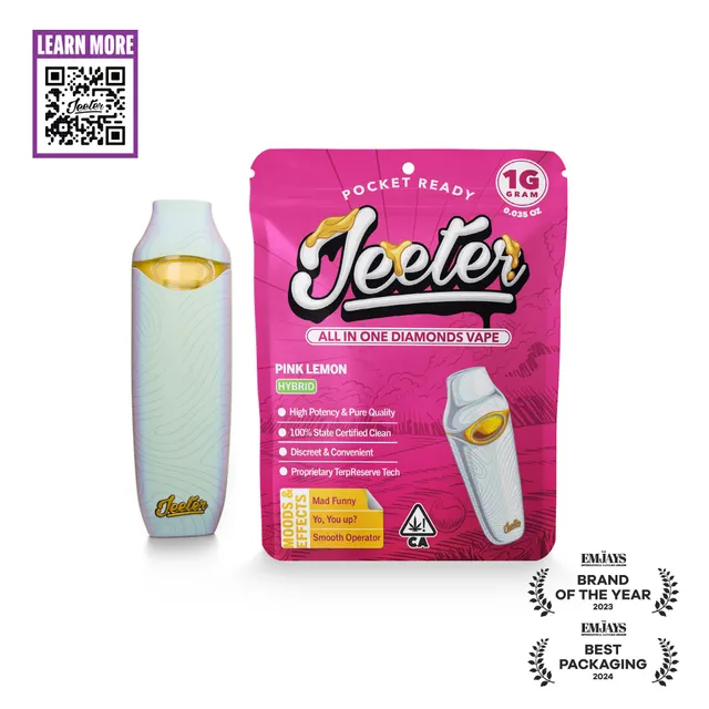 Pink Lemon Jeeter All In One Diamonds Vape | Pocket Ready | 1g | Hybrid
