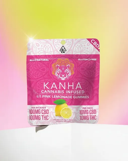 1:1 Pink Lemonade | CBD:THC | 100mg CBD/100mg THC | 10-pack