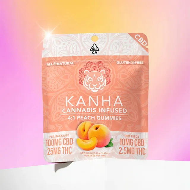 4:1 Peach [10pk] (100mg CBD/25mg THC)