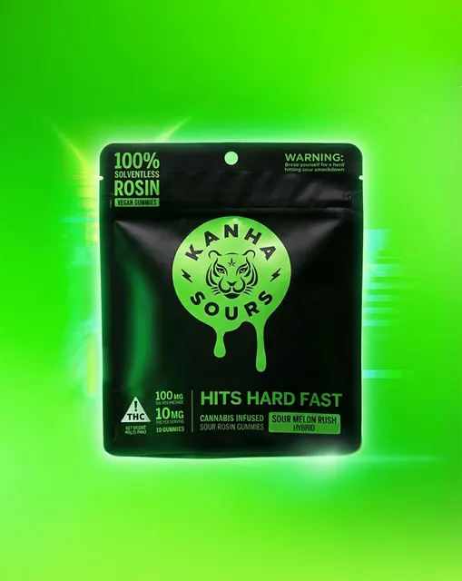 Kahna Sour Melon Rush Rosin Sours Gummies 10-pack
