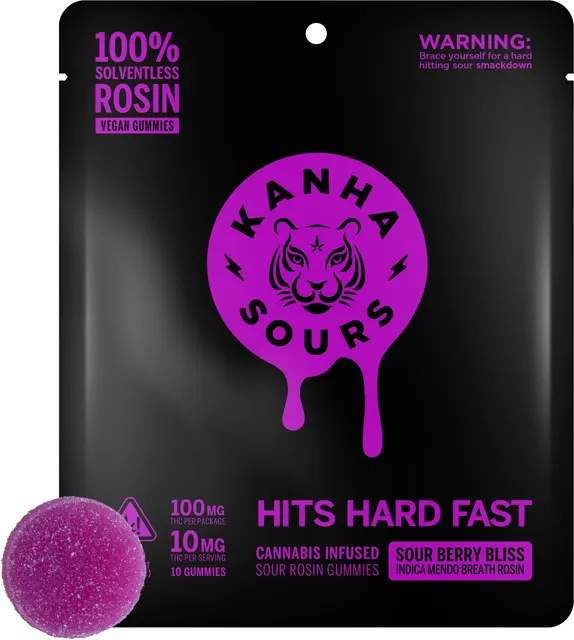 SOUR BERRY BLISS INDICA ROSIN GUMMIES - 10 PACK
