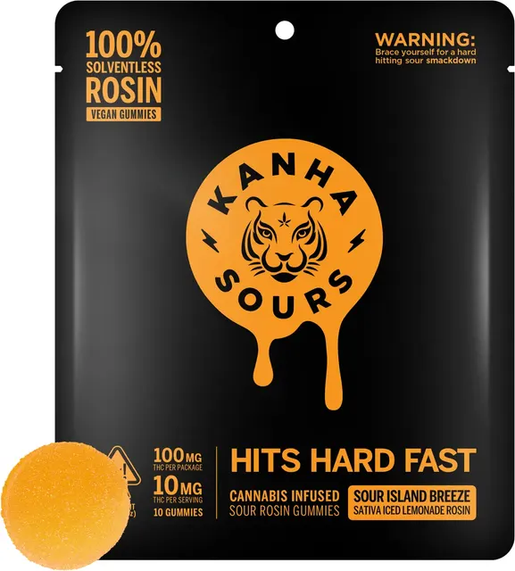 SOUR ISLAND BREEZE SATIVA ROSIN GUMMIES - 10 PACK