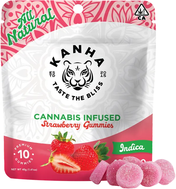 STRAWBERRY INDICA GUMMIES - 10 PACK