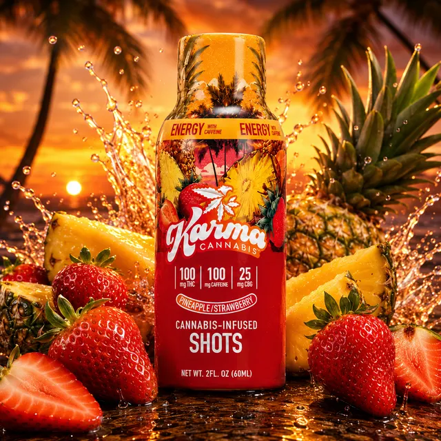 Karma Pineapple Strawberry Energy 4:1 THC / CBG 2oz Shot