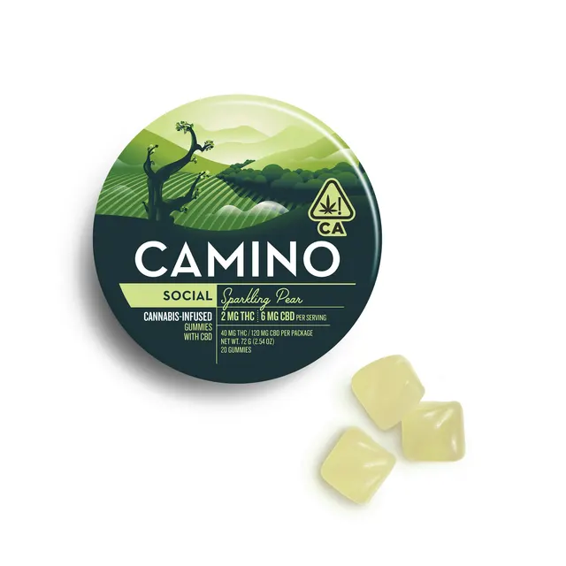 Kiva Camino Gummies - Sparkling Pear 1:3 40mg