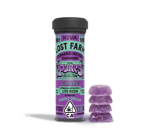 Kiva Lost Farm Gummies - Grape x Purple Dream 100mg