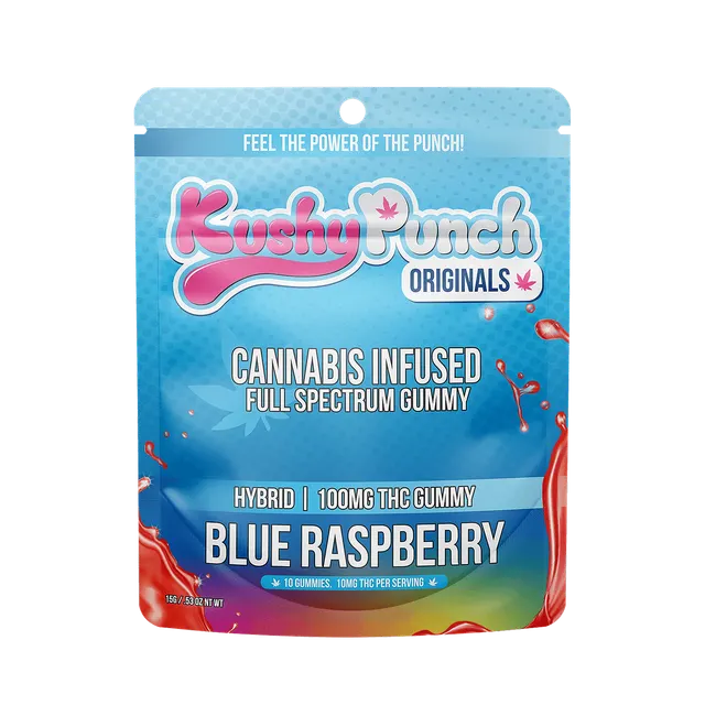 Kushy Punch - Gummies - Blue Raspberry (H) (100mg)