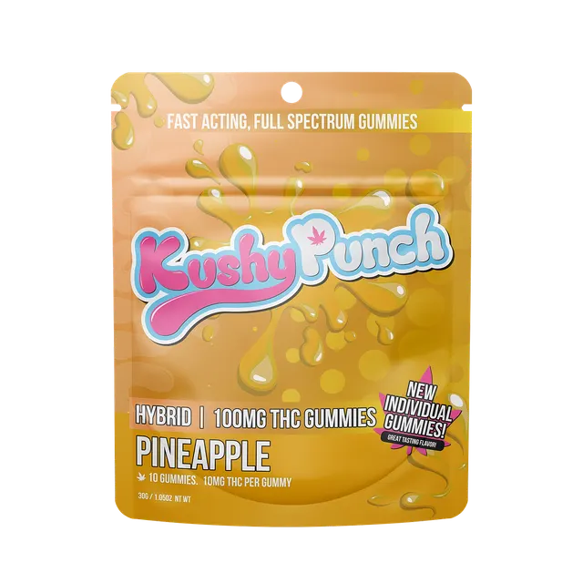 Kushy Punch - Gummies - Pineapple (H) (100mg)