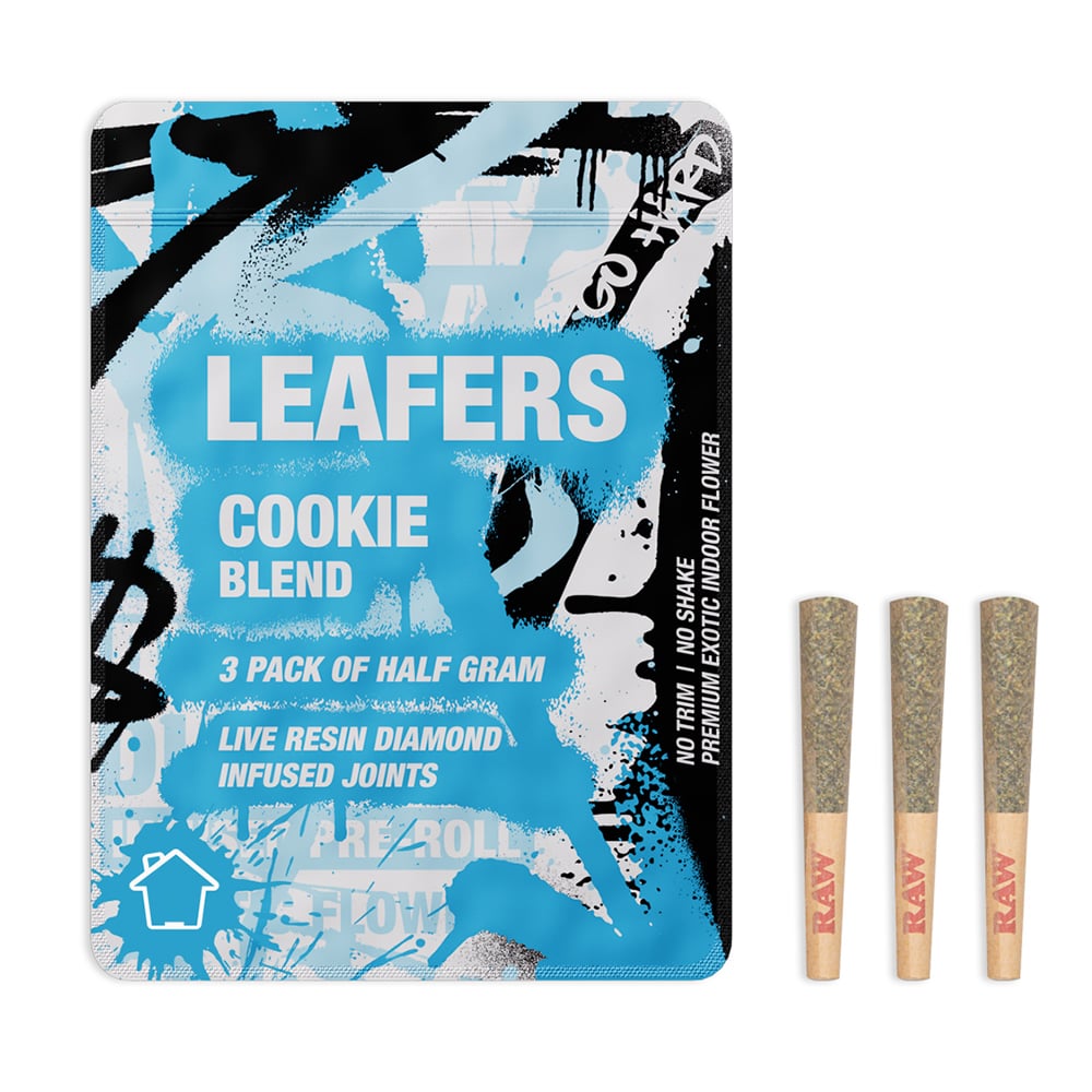 Leafers Cookie Blend Diamond-Infused Joints [3 x .5g]