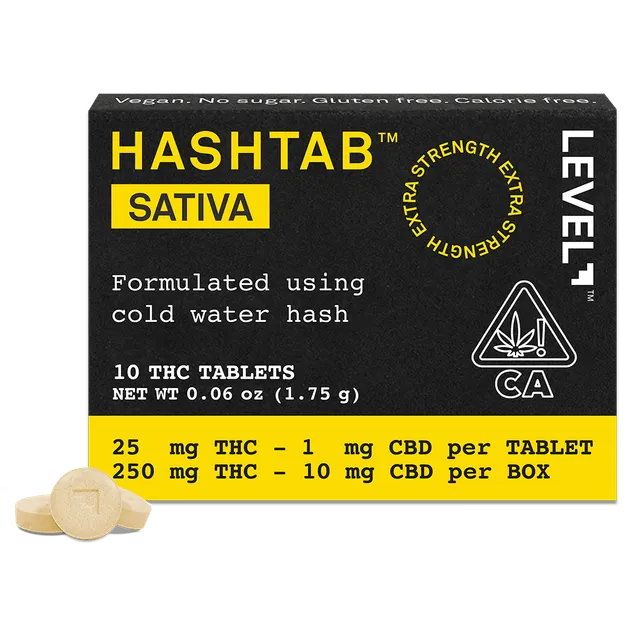 HASHTAB | Sativa Tablets 25:1 THC:CBD | 250mg | 10ct | 25mg/ea