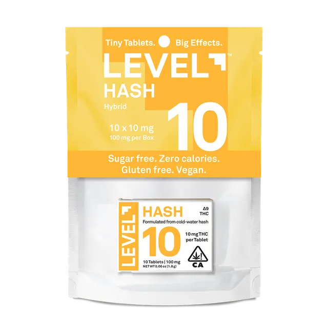 LEVEL 10 Hash | Hybrid Tablets | 100mg | 10ct | 10mg/ea