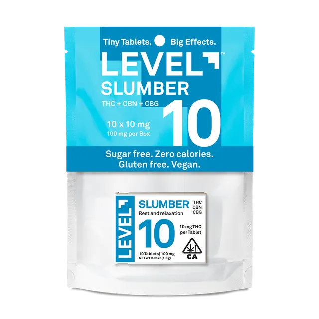 LEVEL 10 | Slumber Tablets 10:5:3 THC:THCv:CBG | 100mg | 10ct | 10mg/ea