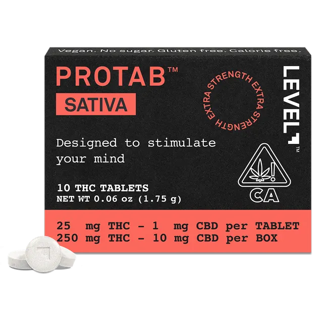 PROTAB | Sativa Tablets 25:1 THC:CBD | 250mg | 10ct | 25mg/ea