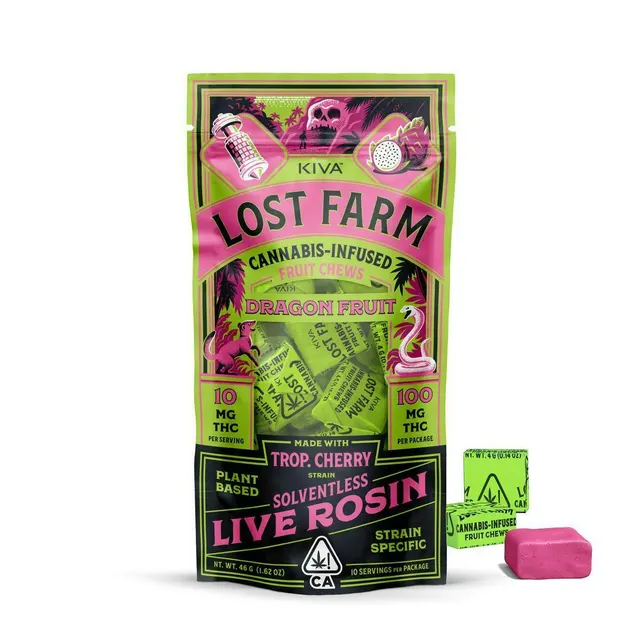 Dragonfruit 'Trop Cherry' Live Rosin Chews | 100mg | 10ct | 10mg/ea