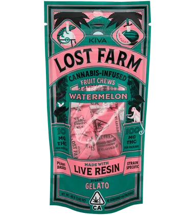 Watermelon 'Gelato' Live Resin Chews | 100mg | 10ct | 10mg/ea