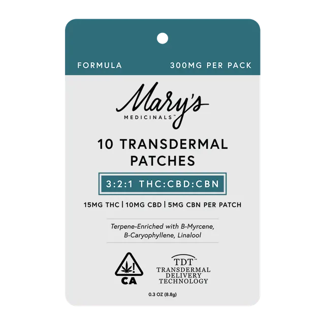10-Pack FORMULA (3:2:1) Transdermal Patches (CA)