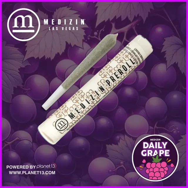 Medizin Daily Grape 1g Diamond Infused Preroll