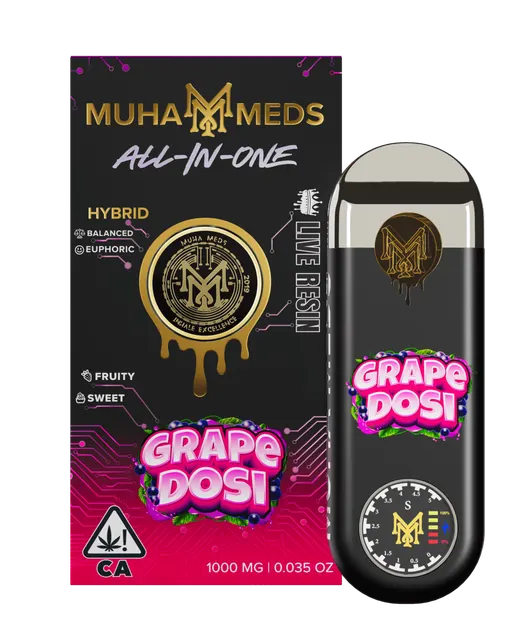 Muha Meds | Grape Dosi | Live Resin Disposable | 1g