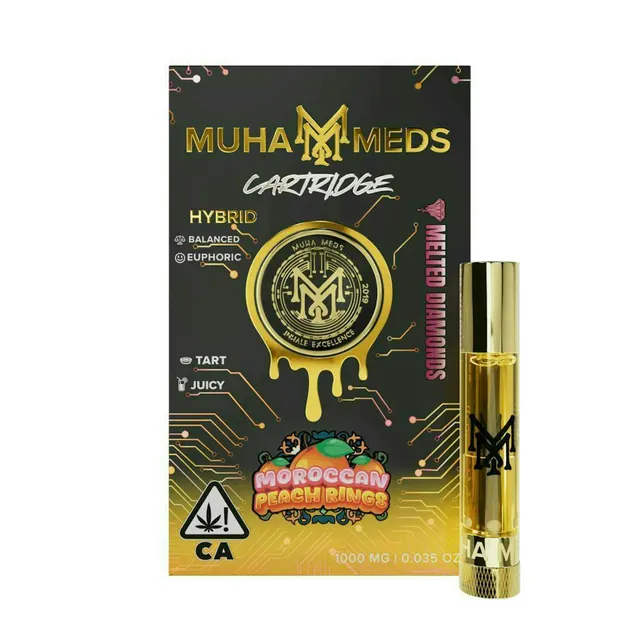Muha Meds | Moroccan Peach Rings | Cartridge | 1g