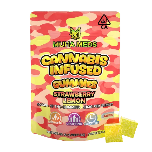 Strawberry Lemon Gummies | 100mg | 10ct | 10mg/ea