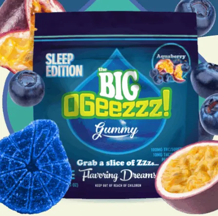 OGeez! - BIG Sleep Edition Gummies 2:1 - Aqua Berry (I) (100mg THC/50mg CBN)