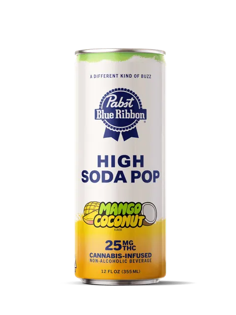 PABST | PBR Cannabis Infused High SodaPop - Mango Coconut | 25mg | Single