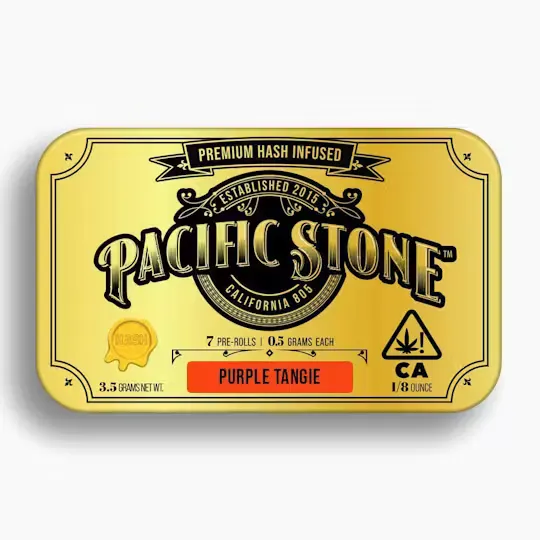 Pacific Stone | Purple Tangie - 3.5g 7pk Hash Infused Pre-Rolls