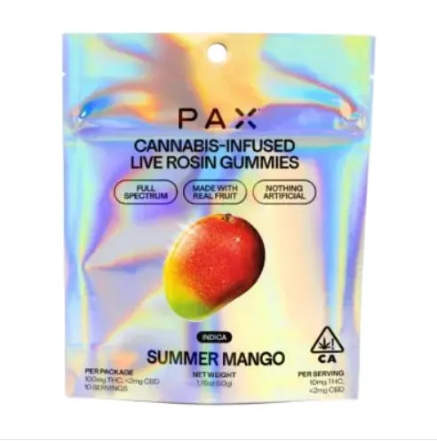 Summer Mango | Live Rosin Gummies | 10mg/ea | 10pk | 100mg