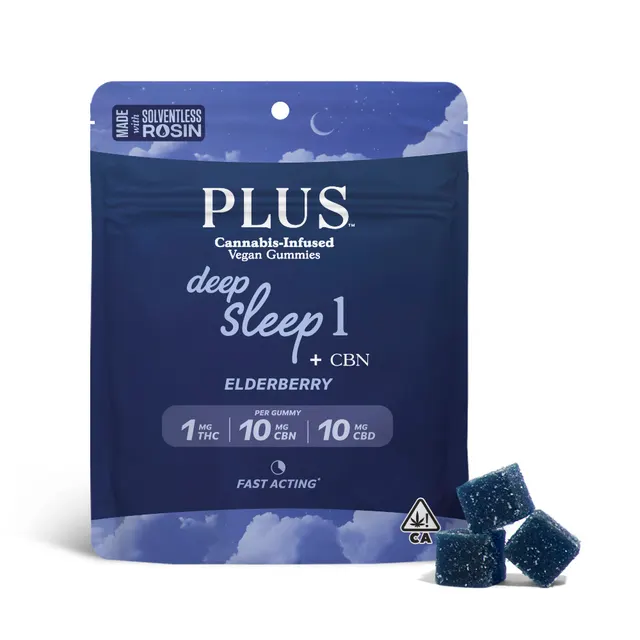 ELDERBERRY DEEP SLEEP 1:10:10 THC/CBD/CBN SOLVENTLESS GUMMIES