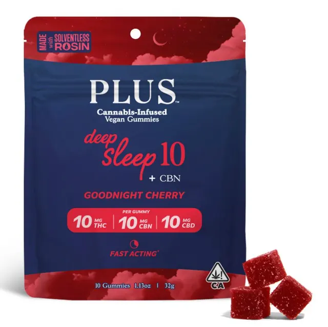 Plus - Edible: Goodnight Cherry (1:1:1 THC:CBN:CBD Gummy) - 100mg