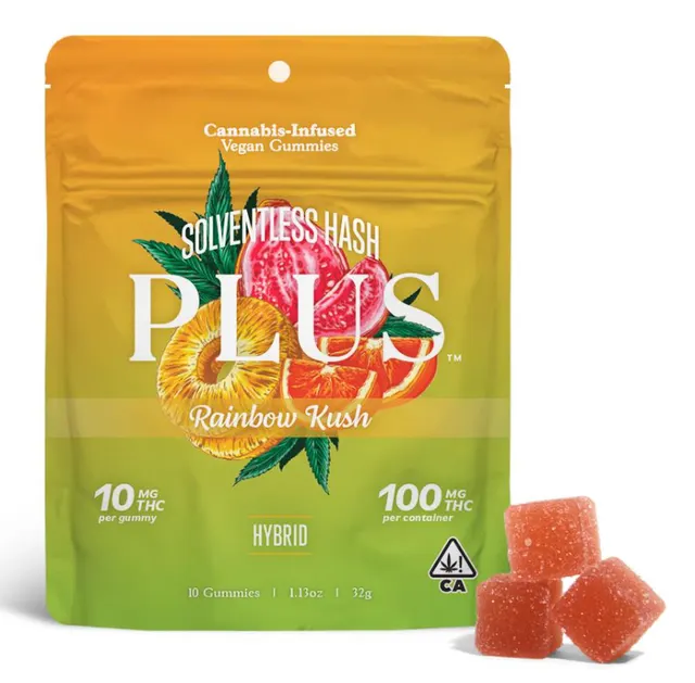 Plus - Edible: Rainbow Kush (Solventless Hash Gummy) - 100mg