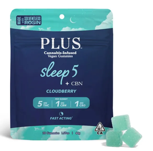 Plus - Edible: Sleep Cloudberry (5:1:1 THC:CBN:CBD Gummy) - 100mg