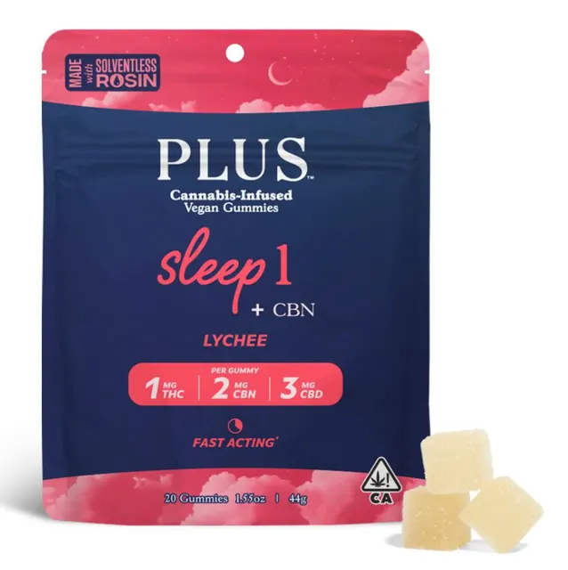 Plus - Edible: Sleep Lychee (3:2:1 CBD:CBN:THC Gummy) - 120mg