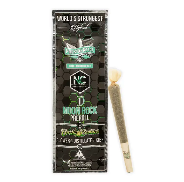 Presidential x Nature's Chemistry Garlic Cookies (H) Moon Rock Infused Blunt 1.5g