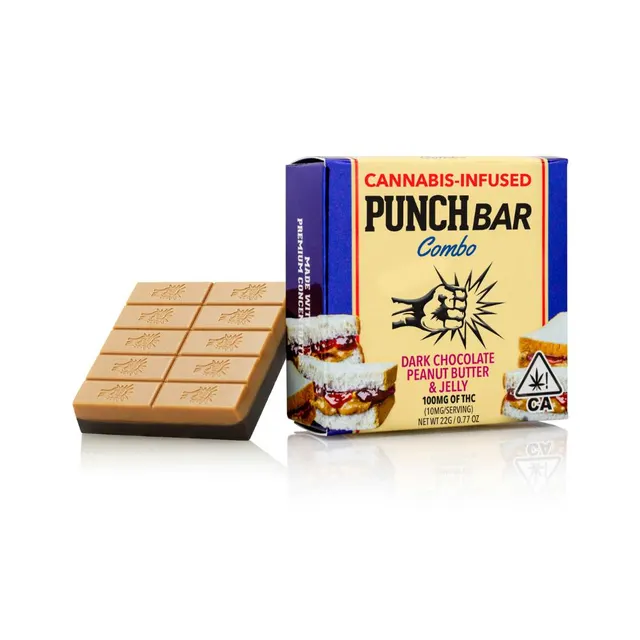 Punch | Dark Chocolate Peanut Butter Jelly | Hybrid | PunchBar | 100mg