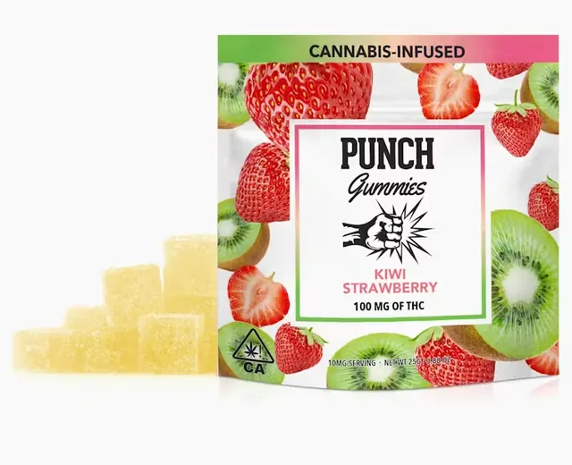 Punch Edibles Kiwi Strawberry Gummies 100mg