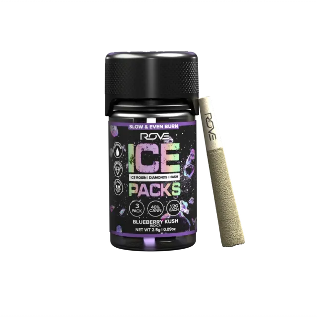 Blueberry Kush- Infused Ice Packs (Rosin, Hash, and Diamonds) [3x 0.5g]
