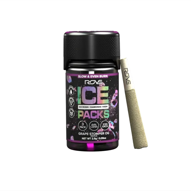 Grape Stomper OG- Infused Ice Packs (Rosin, Hash, and Diamonds) [3x 0.5g]