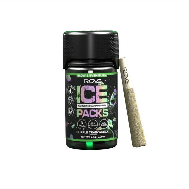 Purple Trainwreck- Infused Ice Packs (Rosin, Hash, and Diamonds) [3x 0.5g]