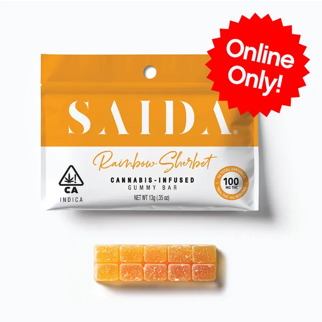 Gummy Bar 10PK [100MG] Rainbow Sherbet