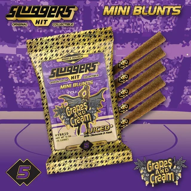 Sluggers - Infused Mini Blunts - 3.5g 5pk - Grapes & Cream