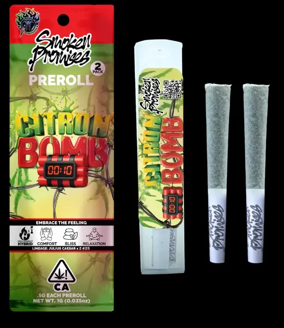 Smoken Promises Preroll 2pk - Citron Bomb 1g