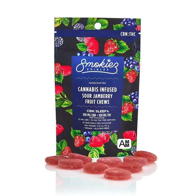 1:1 Sour Jamberry [10pk] (100mg CBN/100mg THC)