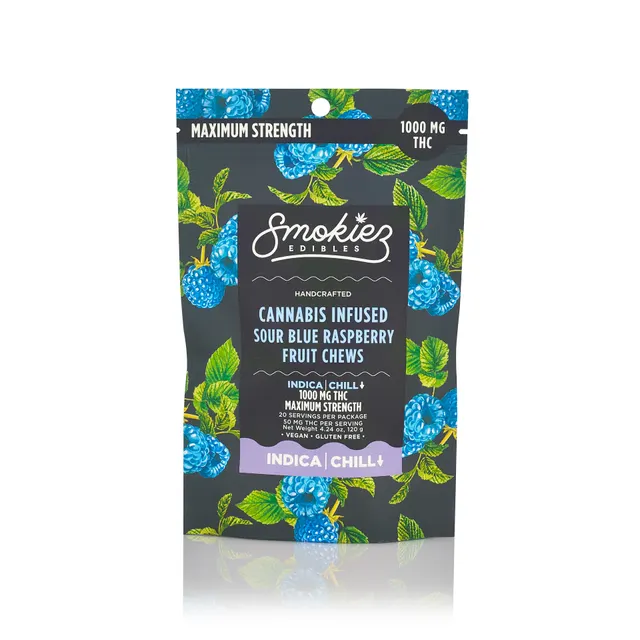 Smokiez - Gummies Sour - Blue Raspberry (I) (1000mg)