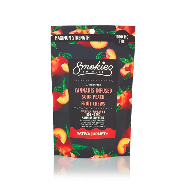 Smokiez - Gummies Sour - Peach (S) (1000mg)
