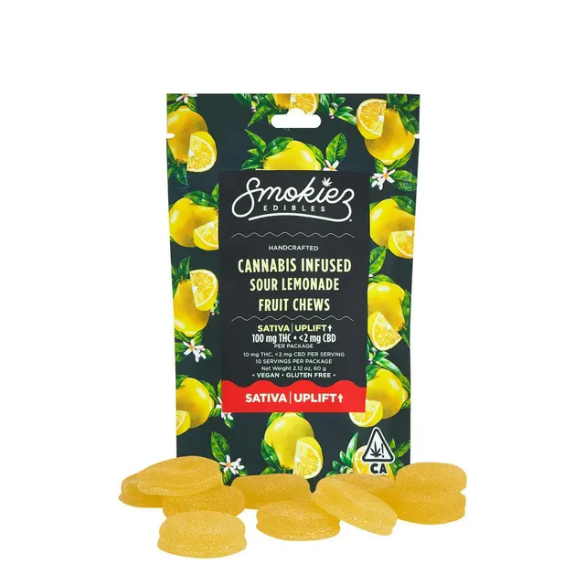 Sour Lemonade Fruit Chews | 100mg | 10ct | 10mg/ea